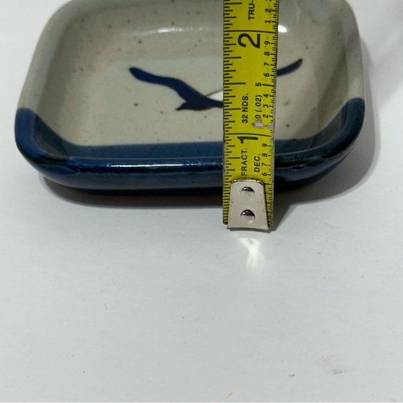 Ceramic Painted Seagull Catchall Bird Beach Scene Soap Dish Jewelry Tray Small - Picture 8 of 8